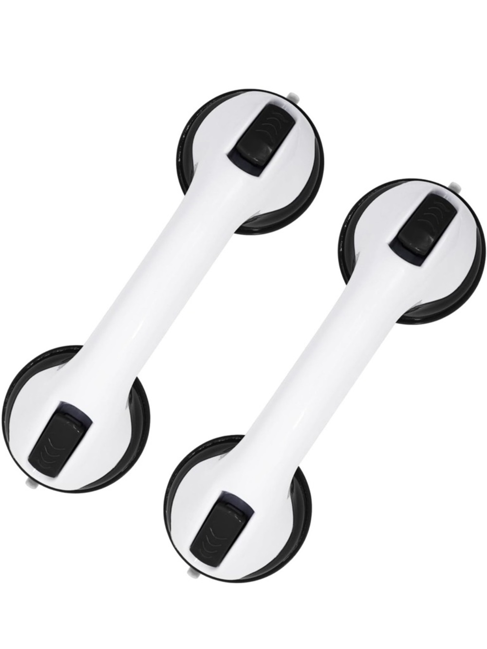 Pair of White Suction Grip Safety Handles